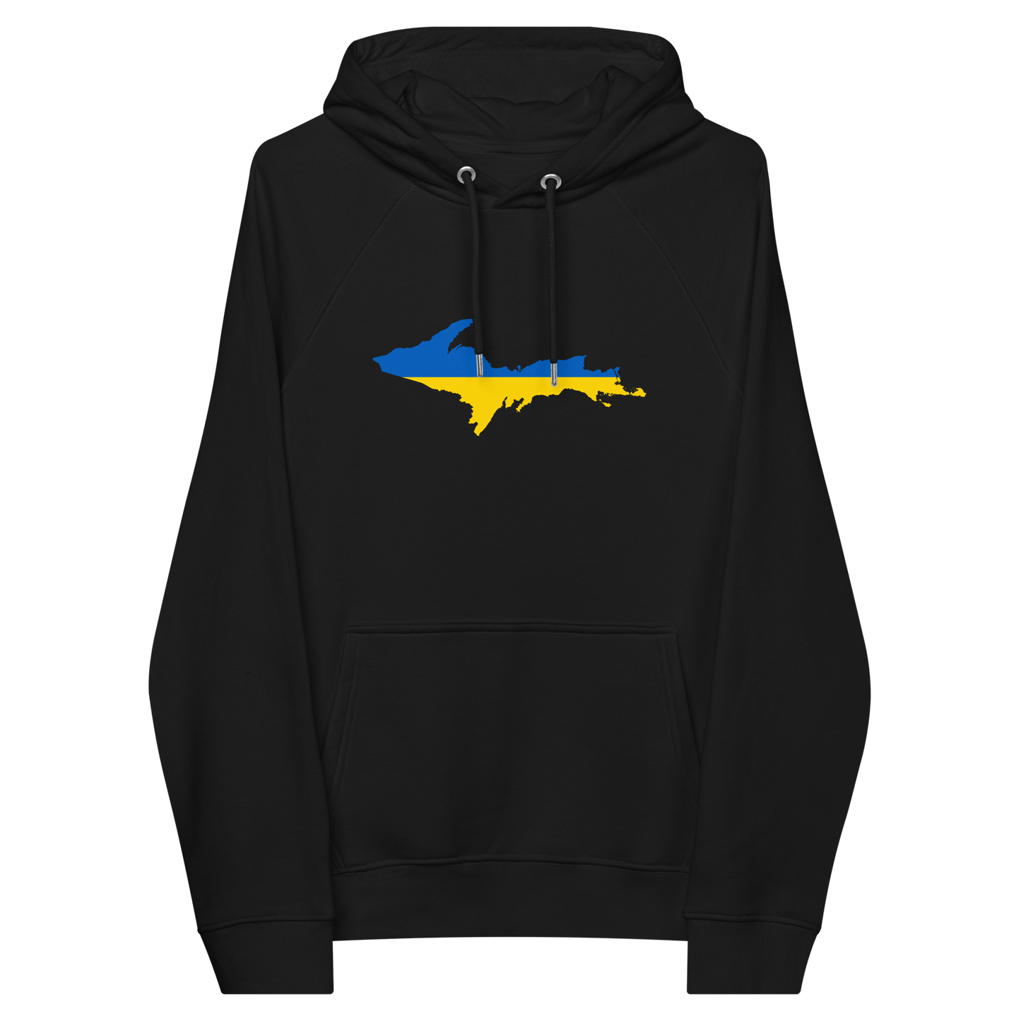 Michigan Upper Peninsula Hoodie (w/ UP Ukraine Flag Outline) | Unisex Organic