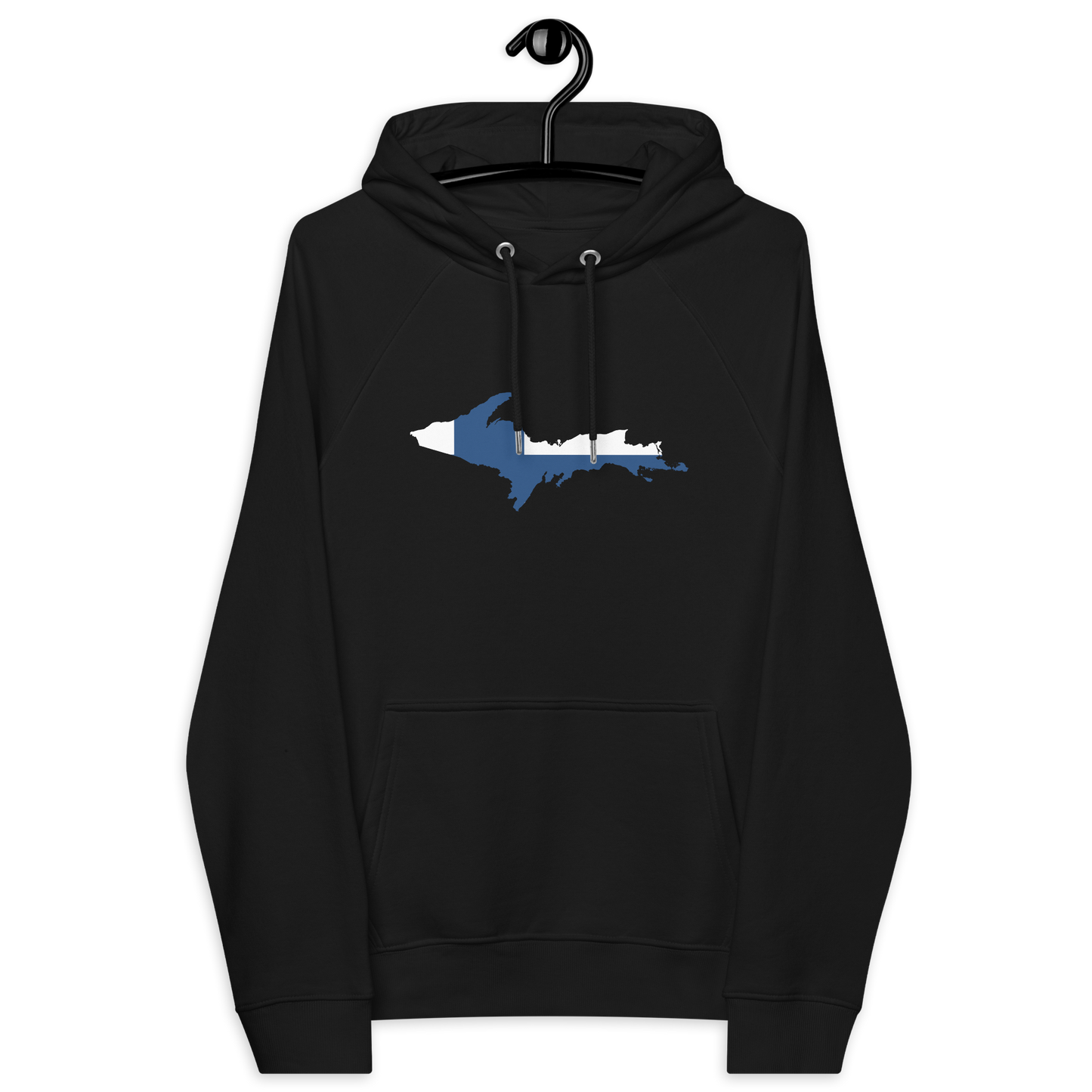 Michigan Upper Peninsula Hoodie (w/ UP Finland Flag Outline) | Unisex Organic