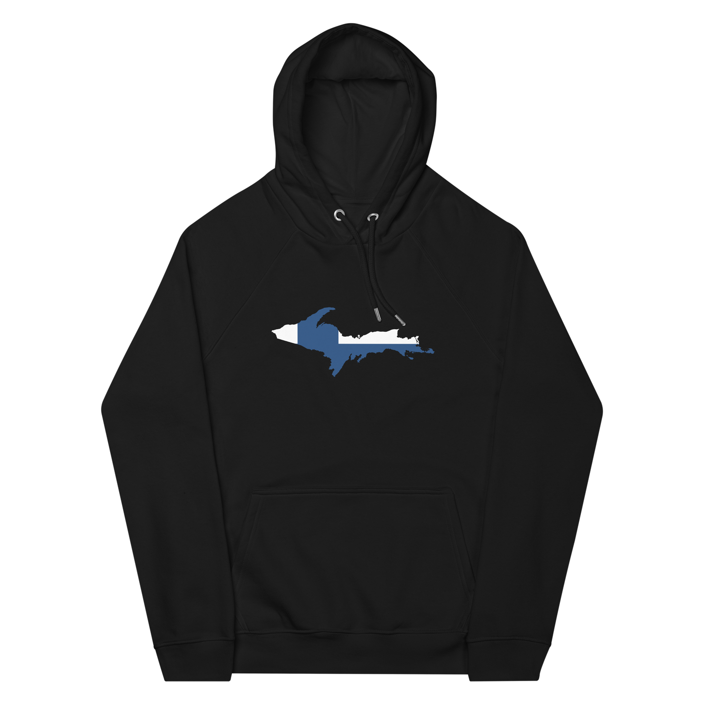 Michigan Upper Peninsula Hoodie (w/ UP Finland Flag Outline) | Unisex Organic