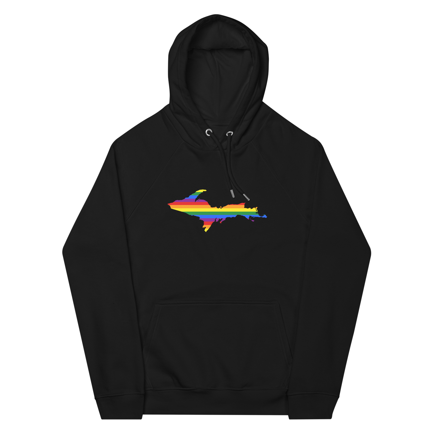 Michigan Upper Peninsula Hoodie (w/ UP Pride Flag Outline) | Unisex Organic