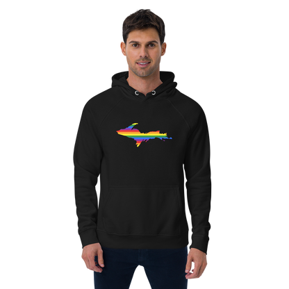 Michigan Upper Peninsula Hoodie (w/ UP Pride Flag Outline) | Unisex Organic