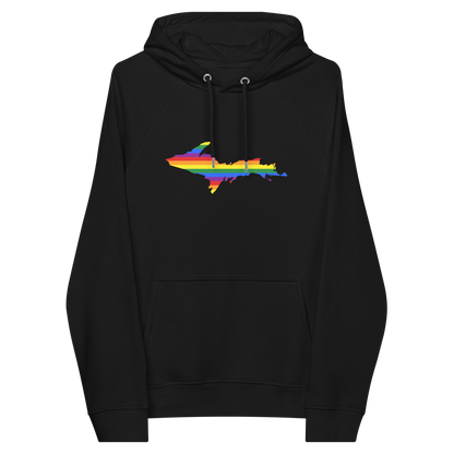 Michigan Upper Peninsula Hoodie (w/ UP Pride Flag Outline) | Unisex Organic