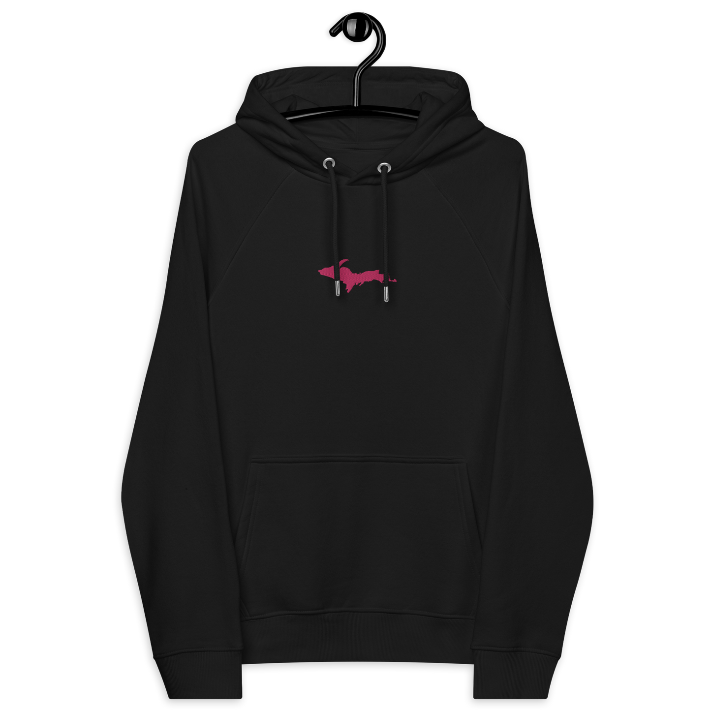 Michigan Upper Peninsula Hoodie (w/ Embroidered Pink UP Outline) | Unisex Organic