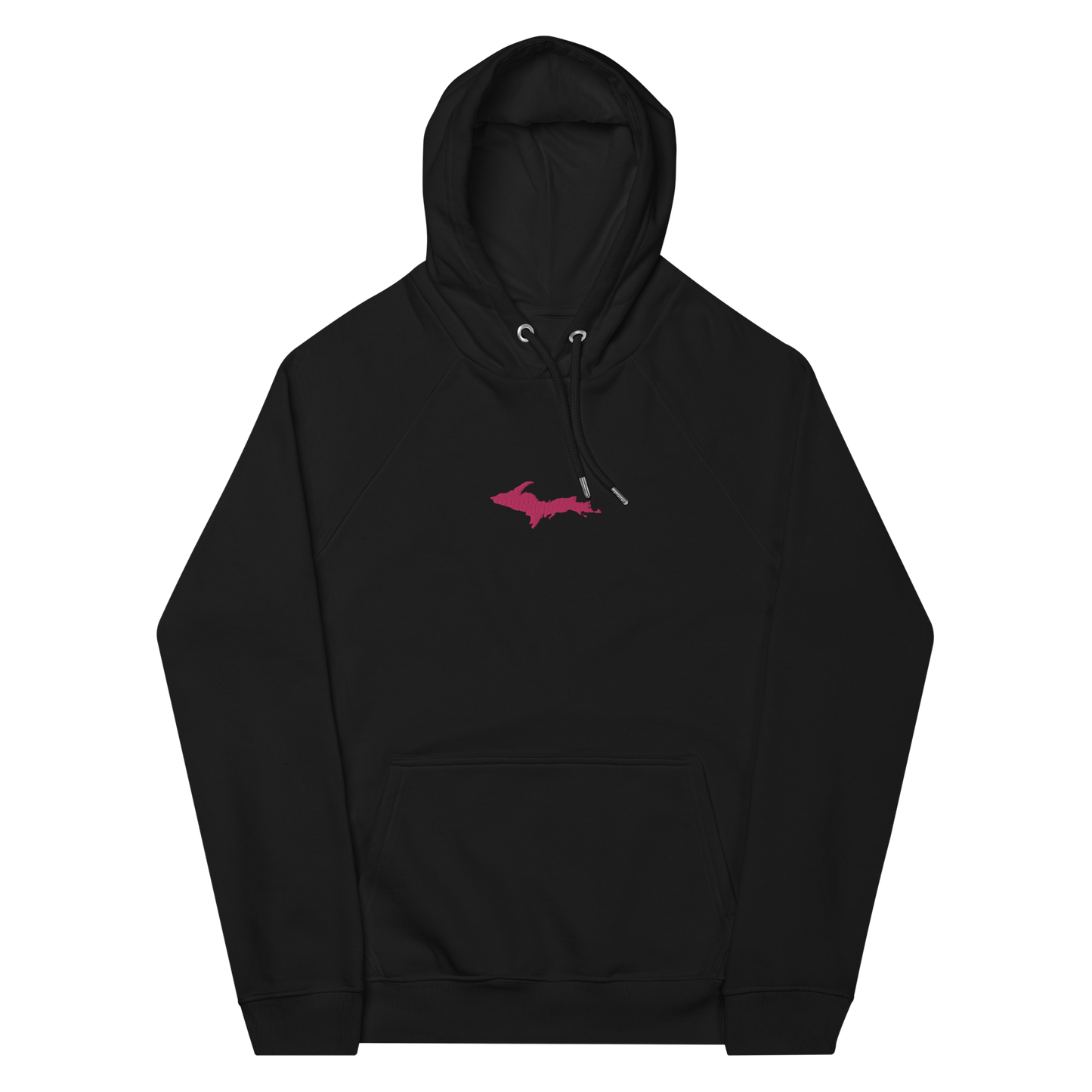 Michigan Upper Peninsula Hoodie (w/ Embroidered Pink UP Outline) | Unisex Organic