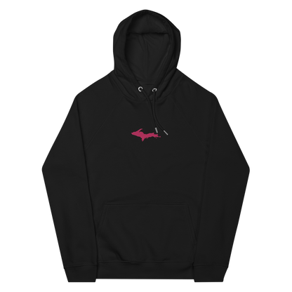 Michigan Upper Peninsula Hoodie (w/ Embroidered Pink UP Outline) | Unisex Organic