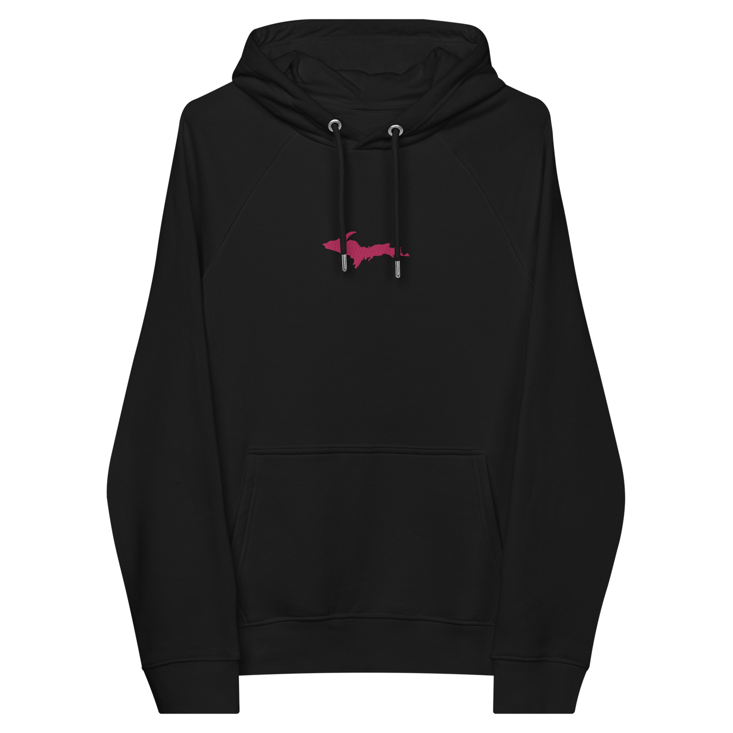 Michigan Upper Peninsula Hoodie (w/ Embroidered Pink UP Outline) | Unisex Organic