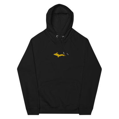 Michigan Upper Peninsula Hoodie (w/ Embroidered Gold UP Outline) | Unisex Organic