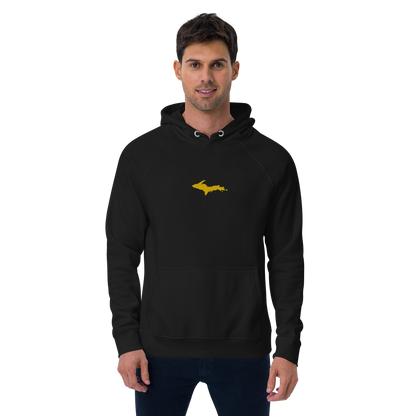 Michigan Upper Peninsula Hoodie (w/ Embroidered Gold UP Outline) | Unisex Organic