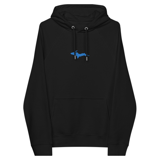 Michigan Upper Peninsula Hoodie (w/ Embroidered Azure UP Outline) | Unisex Organic