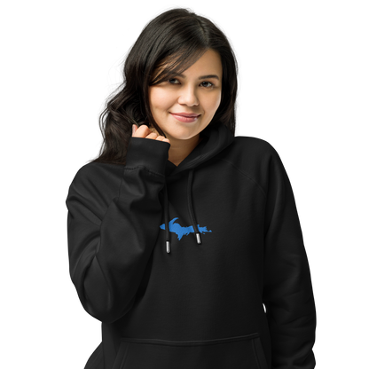 Michigan Upper Peninsula Hoodie (w/ Embroidered Azure UP Outline) | Unisex Organic