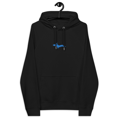 Michigan Upper Peninsula Hoodie (w/ Embroidered Azure UP Outline) | Unisex Organic