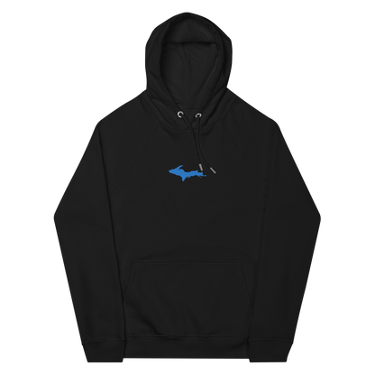 Michigan Upper Peninsula Hoodie (w/ Embroidered Azure UP Outline) | Unisex Organic