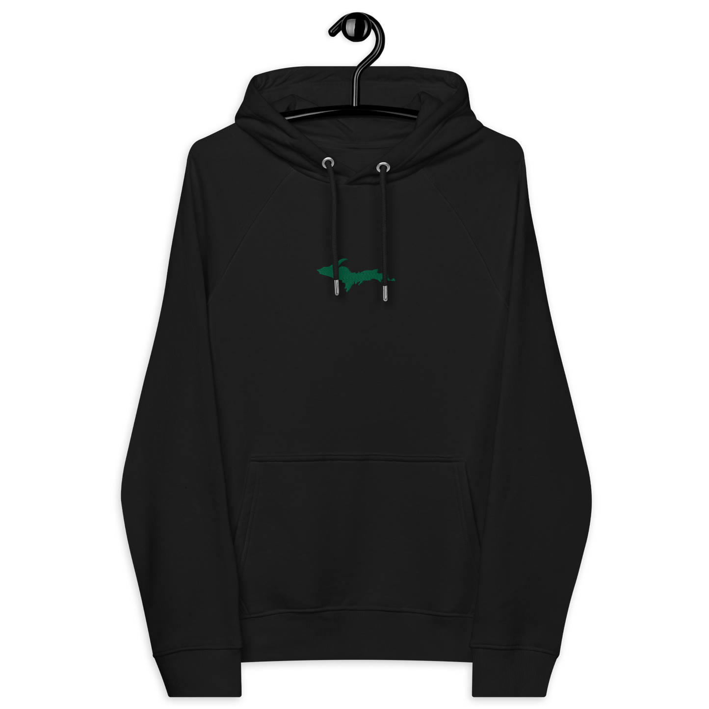 Michigan Upper Peninsula Hoodie (w/ Embroidered Green UP Outline) | Unisex Organic