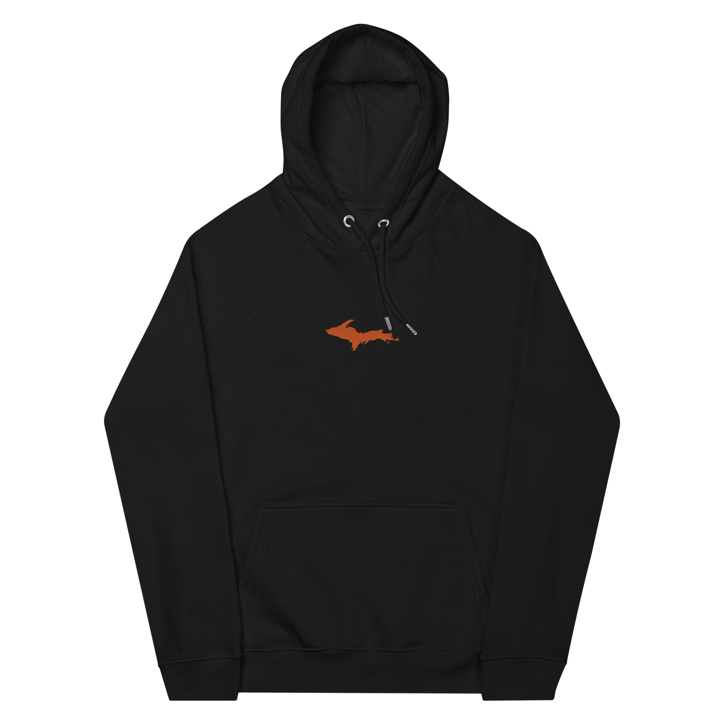 Michigan Upper Peninsula Hoodie (w/ Embroidered Orange UP Outline) | Unisex Organic