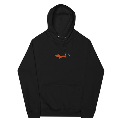 Michigan Upper Peninsula Hoodie (w/ Embroidered Orange UP Outline) | Unisex Organic