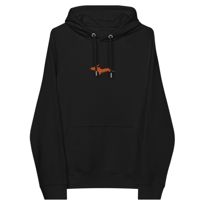 Michigan Upper Peninsula Hoodie (w/ Embroidered Orange UP Outline) | Unisex Organic