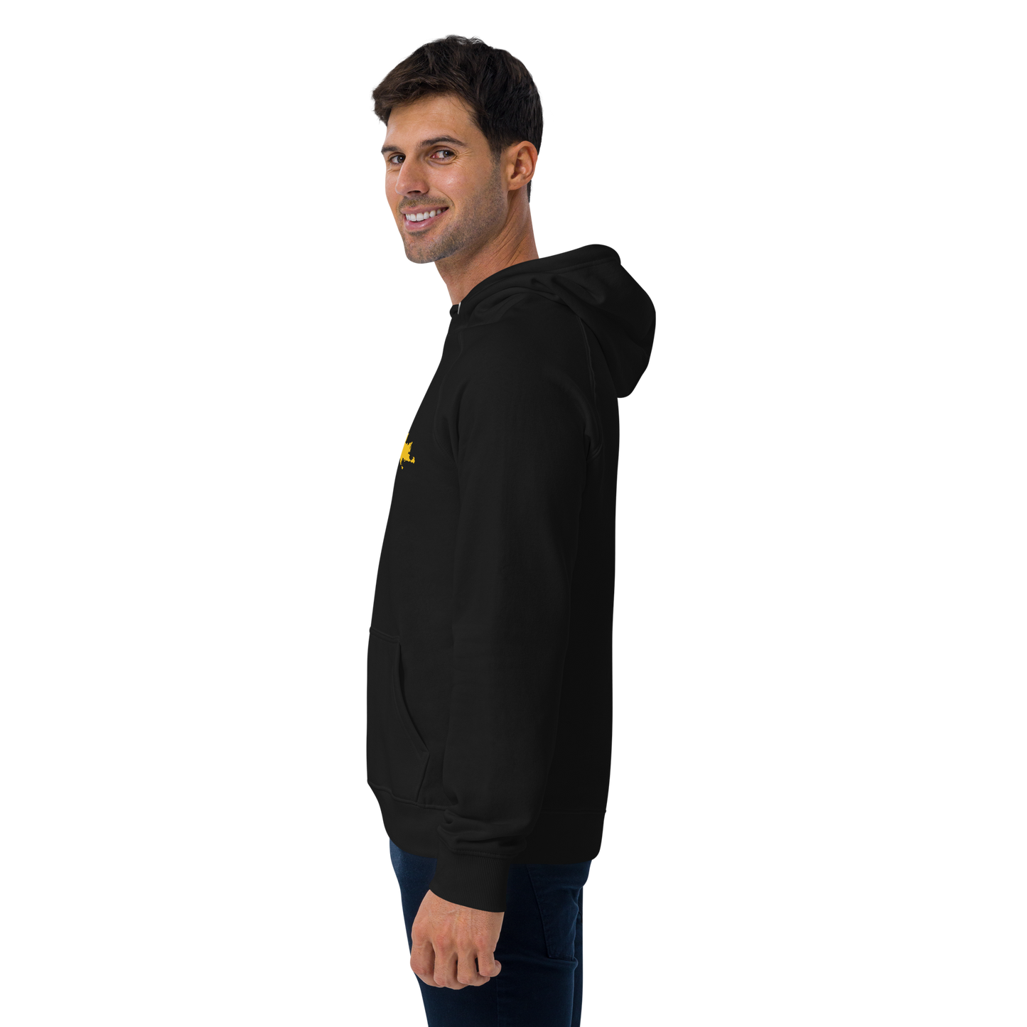 Michigan Upper Peninsula Hoodie (w/ Gold UP Outline) | Unisex Organic