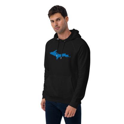 Michigan Upper Peninsula Hoodie (w/ Azure UP Outline) | Unisex Organic