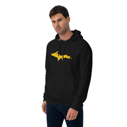 Michigan Upper Peninsula Hoodie (w/ Gold UP Outline) | Unisex Organic