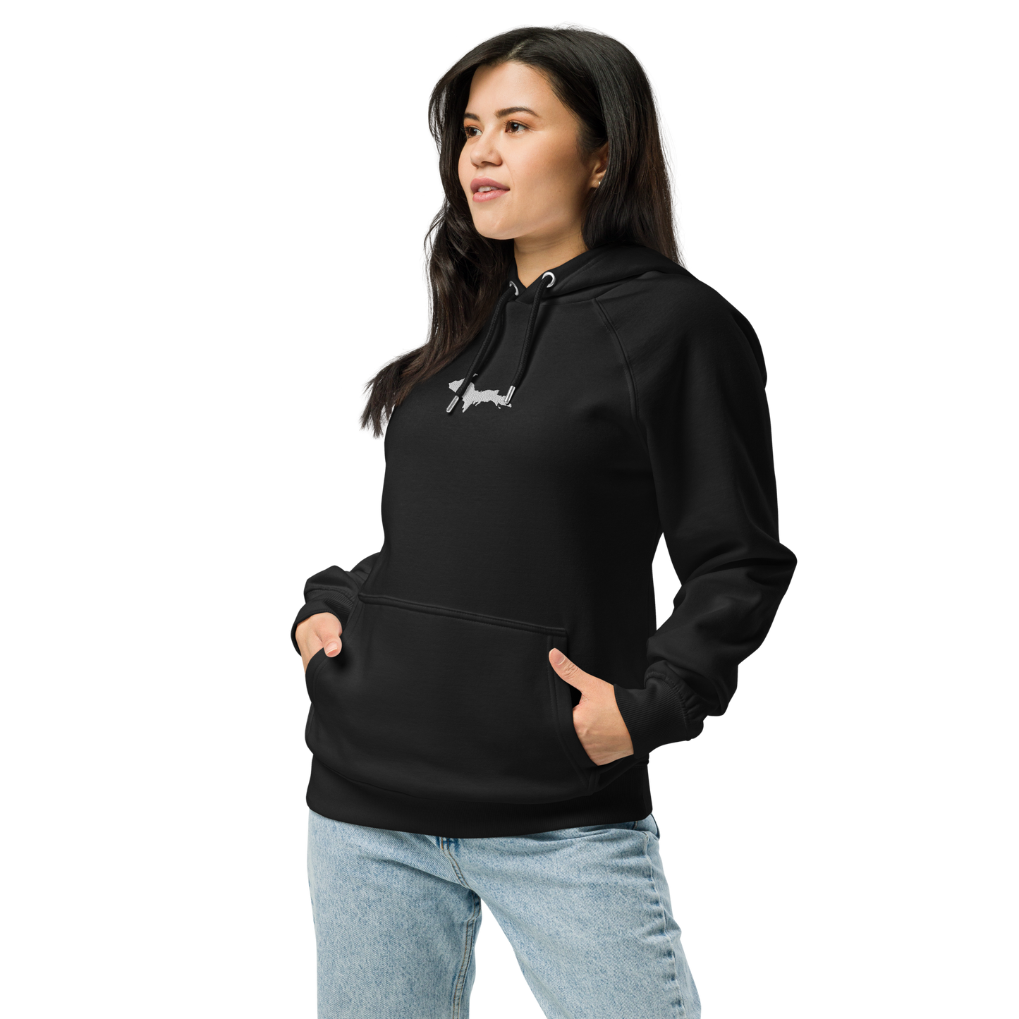 Michigan Upper Peninsula Hoodie (w/ Embroidered UP Outline) | Unisex Organic