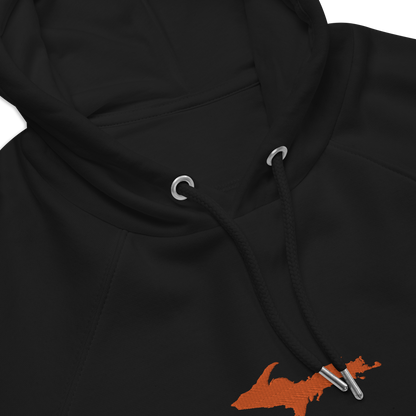 Michigan Upper Peninsula Hoodie (w/ Embroidered Orange UP Outline) | Unisex Organic