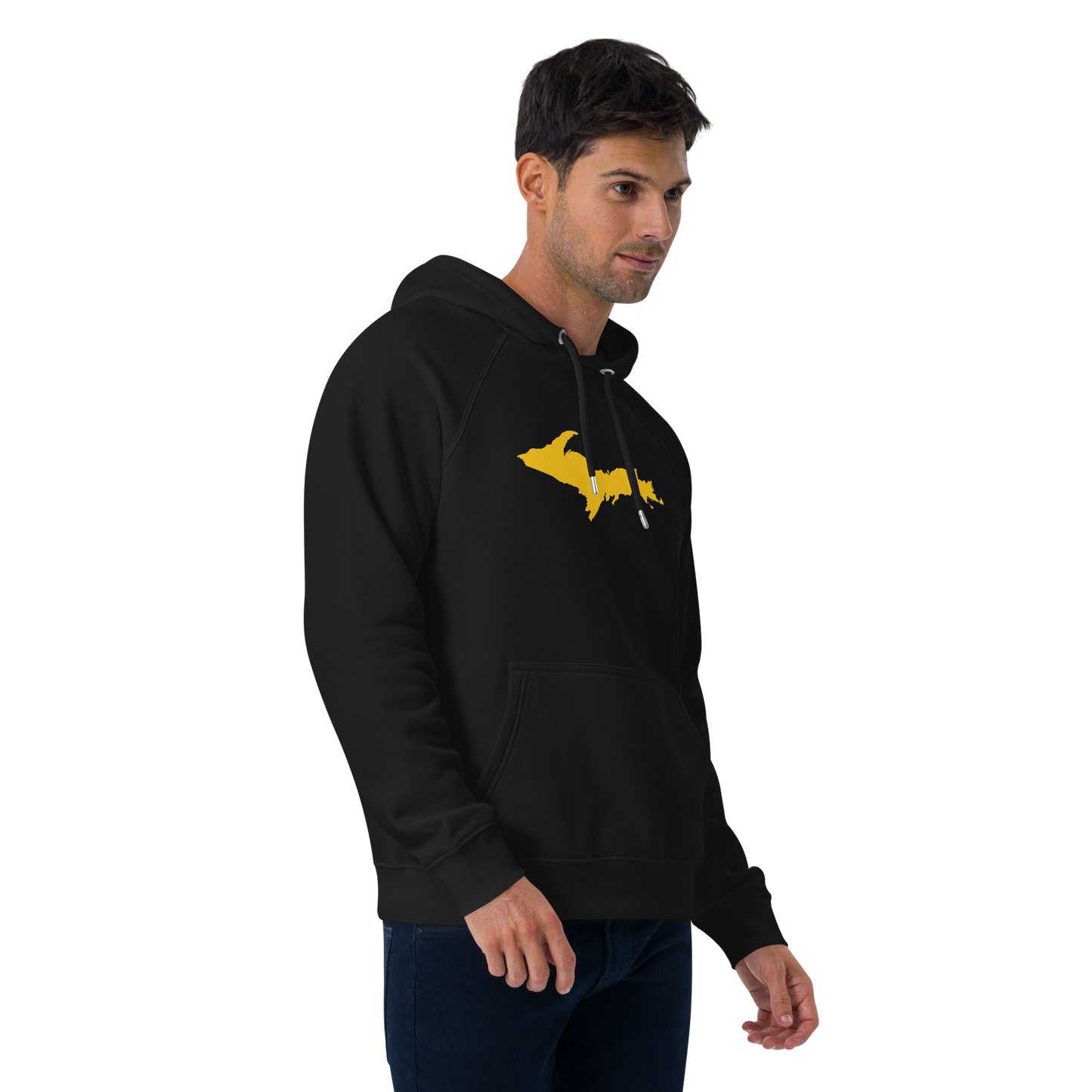 Michigan Upper Peninsula Hoodie (w/ Gold UP Outline) | Unisex Organic