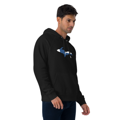 Michigan Upper Peninsula Hoodie (w/ UP Finland Flag Outline) | Unisex Organic