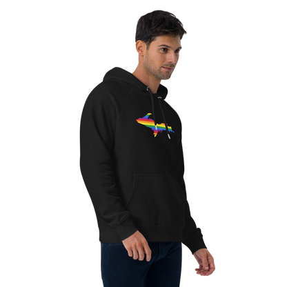 Michigan Upper Peninsula Hoodie (w/ UP Pride Flag Outline) | Unisex Organic