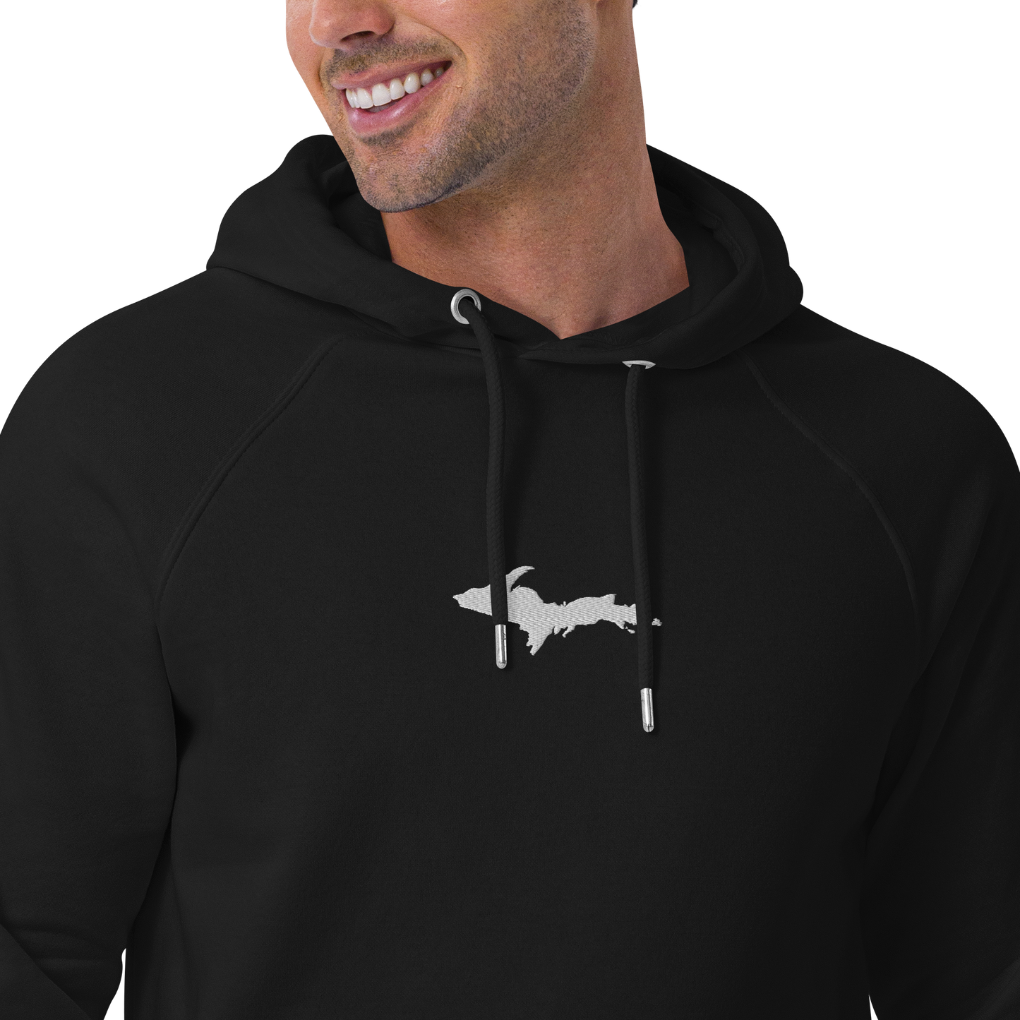 Michigan Upper Peninsula Hoodie (w/ Embroidered UP Outline) | Unisex Organic