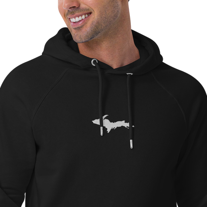 Michigan Upper Peninsula Hoodie (w/ Embroidered UP Outline) | Unisex Organic