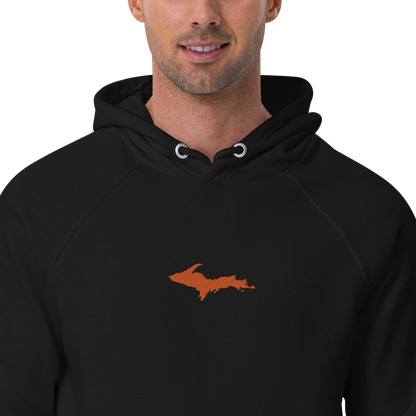 Michigan Upper Peninsula Hoodie (w/ Embroidered Orange UP Outline) | Unisex Organic