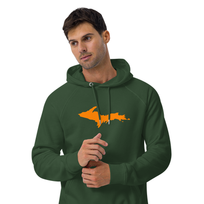 Michigan Upper Peninsula Hoodie (w/ Orange UP Outline) | Unisex Organic