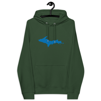 Michigan Upper Peninsula Hoodie (w/ Azure UP Outline) | Unisex Organic