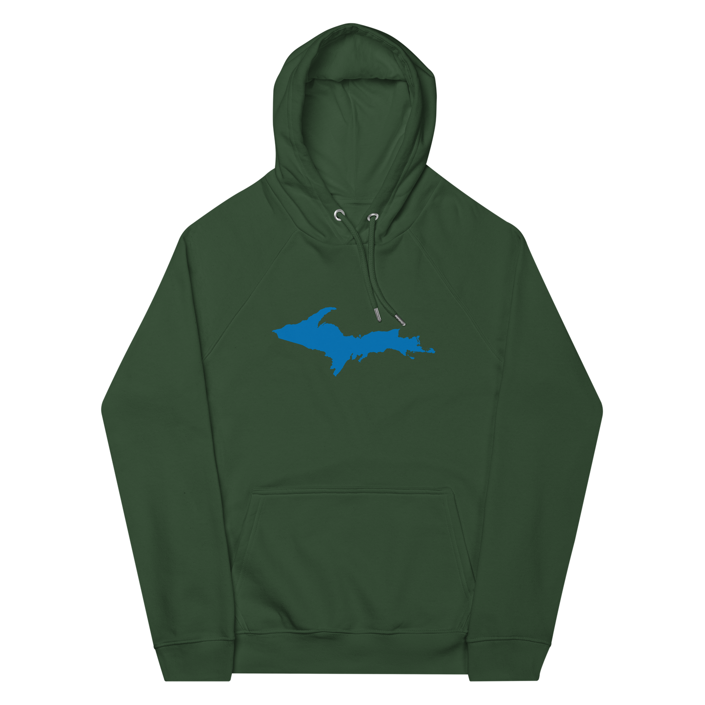 Michigan Upper Peninsula Hoodie (w/ Azure UP Outline) | Unisex Organic