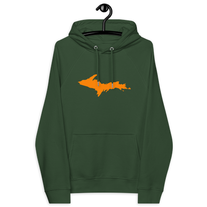 Michigan Upper Peninsula Hoodie (w/ Orange UP Outline) | Unisex Organic