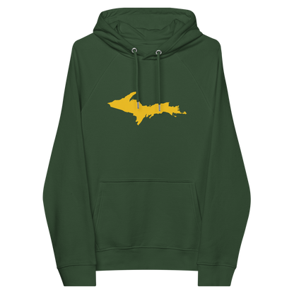 Michigan Upper Peninsula Hoodie (w/ Gold UP Outline) | Unisex Organic