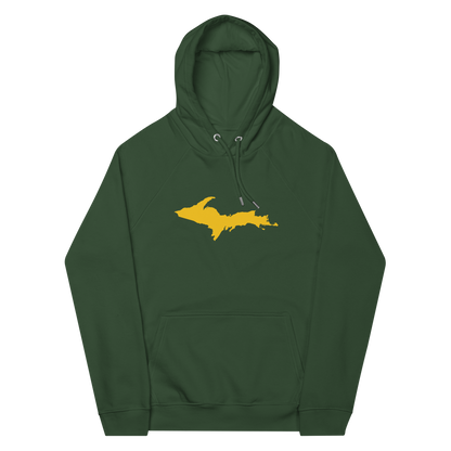 Michigan Upper Peninsula Hoodie (w/ Gold UP Outline) | Unisex Organic