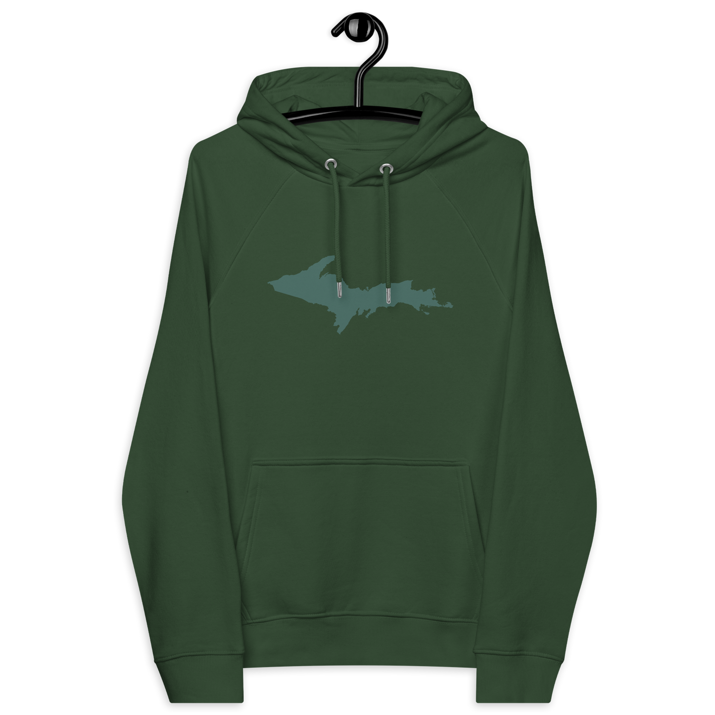 Michigan Upper Peninsula Hoodie (w/ Green UP Outline) | Organic Unisex