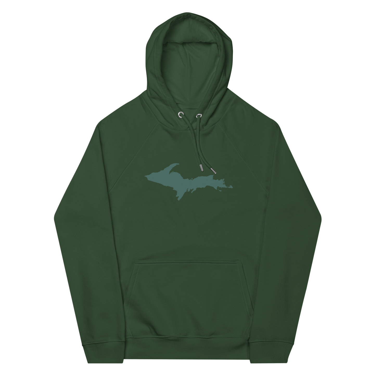 Michigan Upper Peninsula Hoodie (w/ Green UP Outline) | Organic Unisex