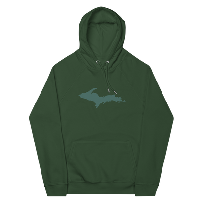 Michigan Upper Peninsula Hoodie (w/ Green UP Outline) | Organic Unisex