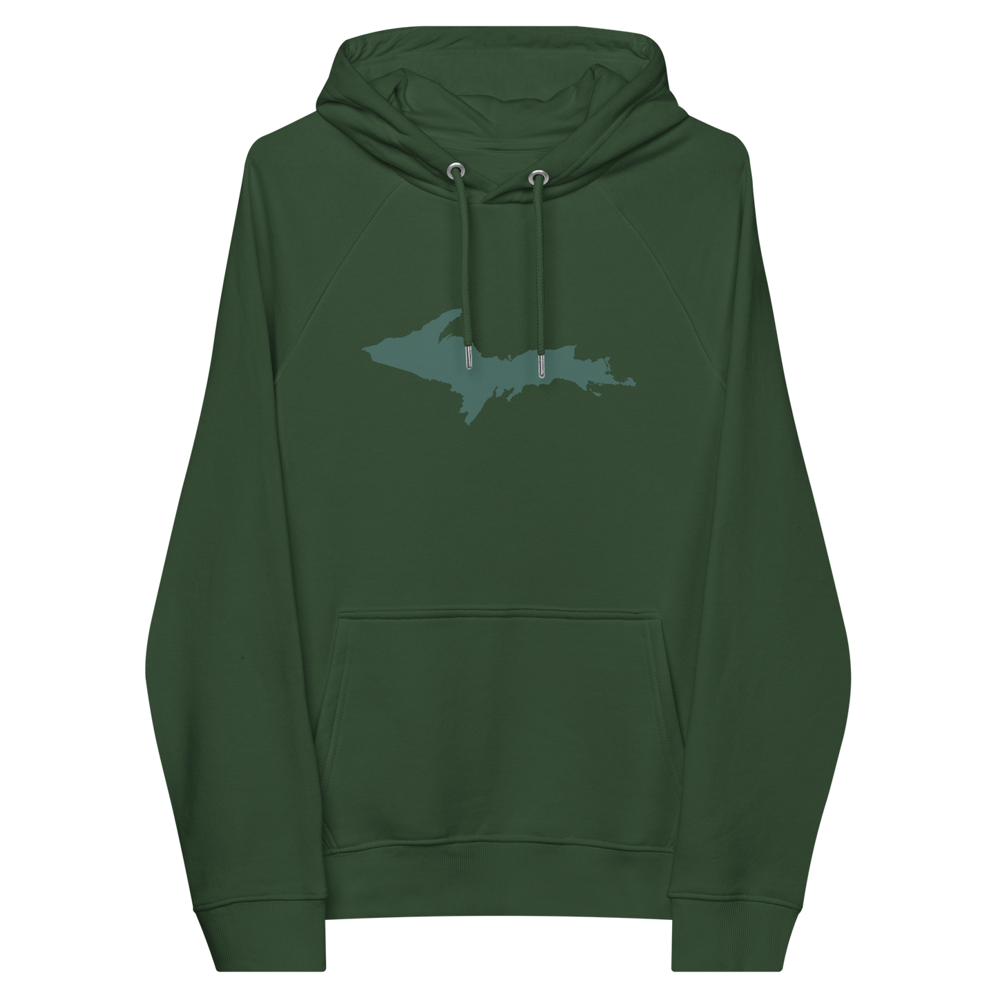 Michigan Upper Peninsula Hoodie (w/ Green UP Outline) | Organic Unisex