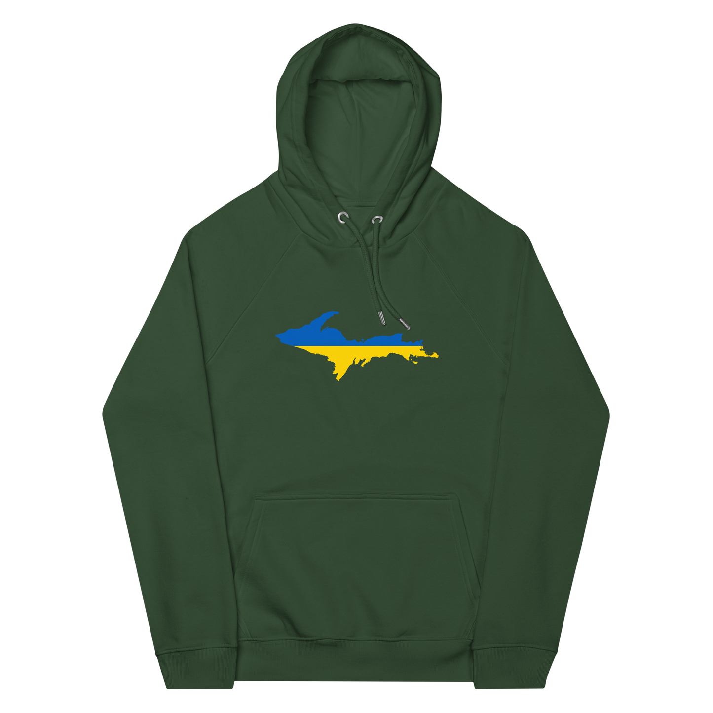 Michigan Upper Peninsula Hoodie (w/ UP Ukraine Flag Outline) | Unisex Organic