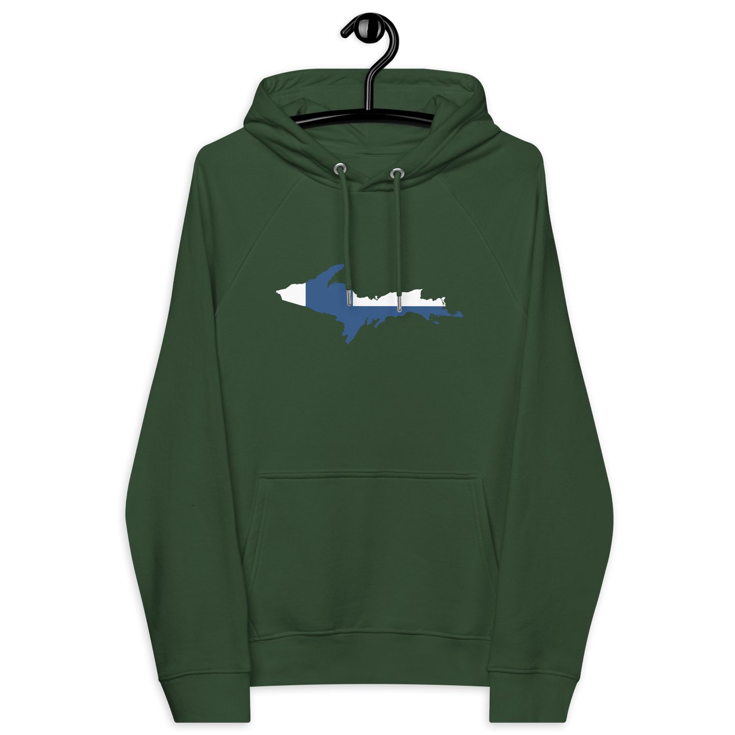 Michigan Upper Peninsula Hoodie (w/ UP Finland Flag Outline) | Unisex Organic