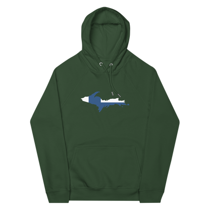 Michigan Upper Peninsula Hoodie (w/ UP Finland Flag Outline) | Unisex Organic