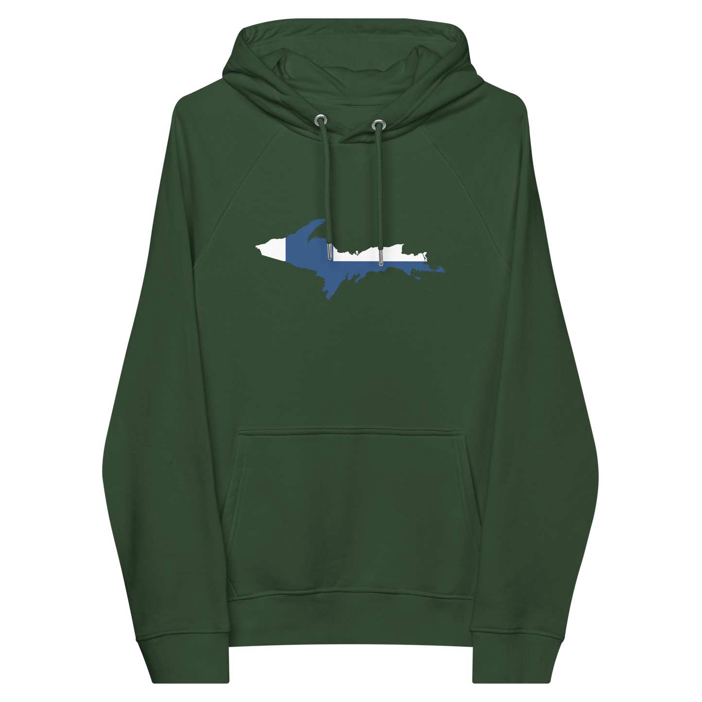 Michigan Upper Peninsula Hoodie (w/ UP Finland Flag Outline) | Unisex Organic