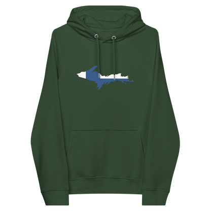 Michigan Upper Peninsula Hoodie (w/ UP Finland Flag Outline) | Unisex Organic