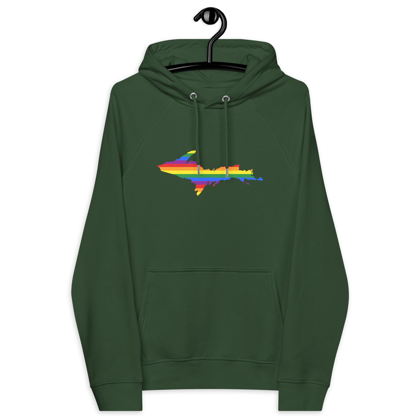 Michigan Upper Peninsula Hoodie (w/ UP Pride Flag Outline) | Unisex Organic