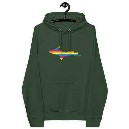 Michigan Upper Peninsula Hoodie (w/ UP Pride Flag Outline) | Unisex Organic