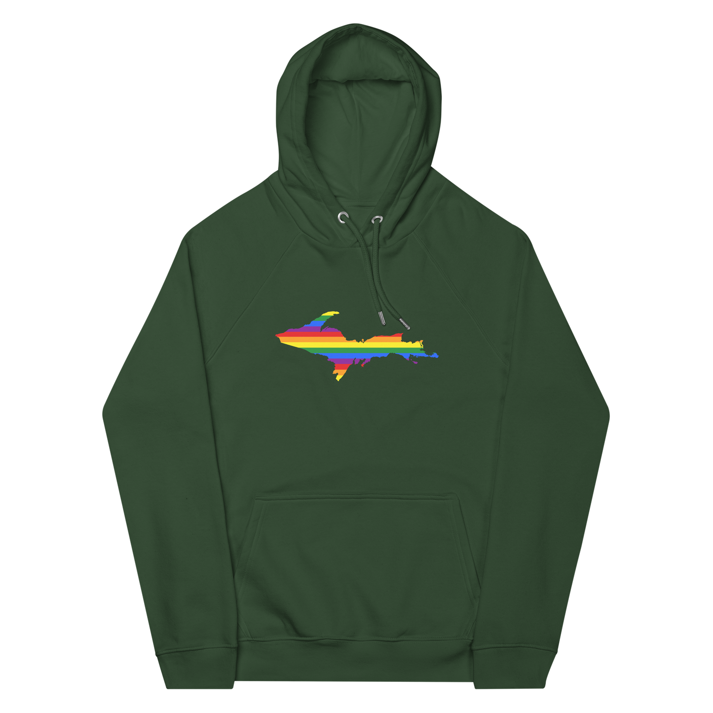 Michigan Upper Peninsula Hoodie (w/ UP Pride Flag Outline) | Unisex Organic