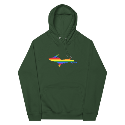 Michigan Upper Peninsula Hoodie (w/ UP Pride Flag Outline) | Unisex Organic